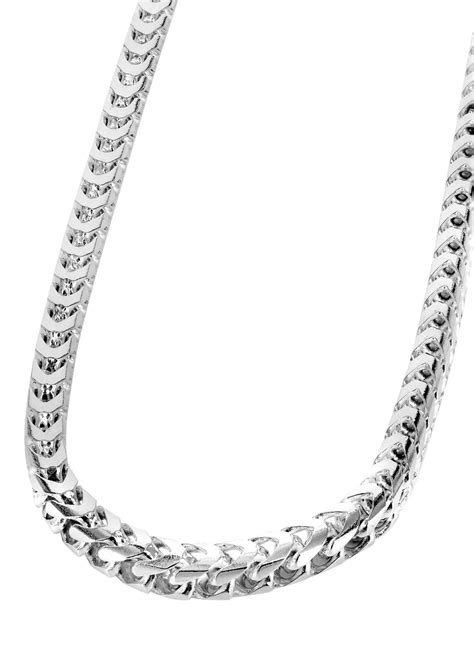 white gold box chain 22 inch